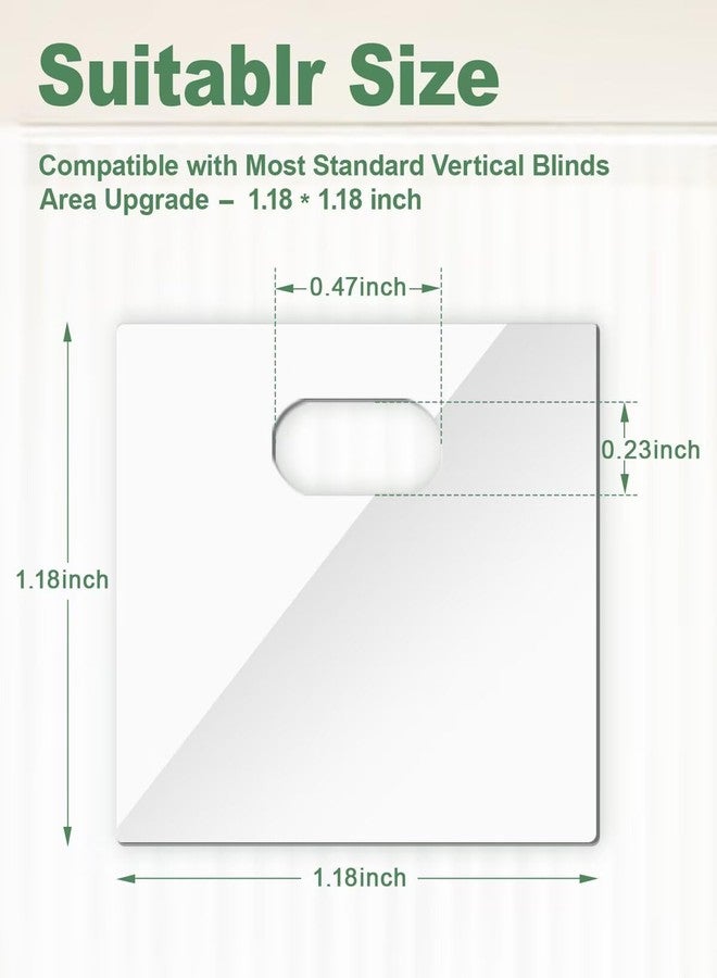 Anyongora 100Pcs Vertical Blinds Replacement Slats Repair Kit - Transparent PVC Tabs with Strong Adhesive - No Tools Needed, Easy Fix for Home, Office, Rental, and DIY Window Blind Repairs - Image 2